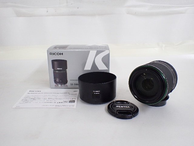 【良品】 RICOH リコー HD PENTAX-DA 55-300mm F4.5-6.3 ED PLM WR RE レンズ 説明書/元箱付 ∴ 6DD11-2の画像1