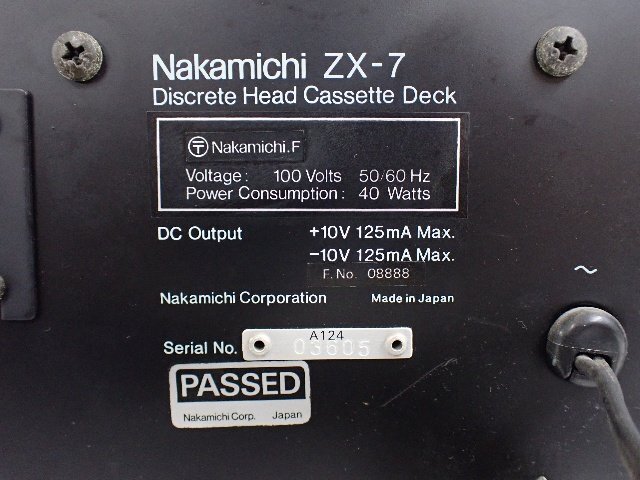 Nakamichi ナカミチ ZX-7 カセットデッキ ∴ 6DF93-7の画像5