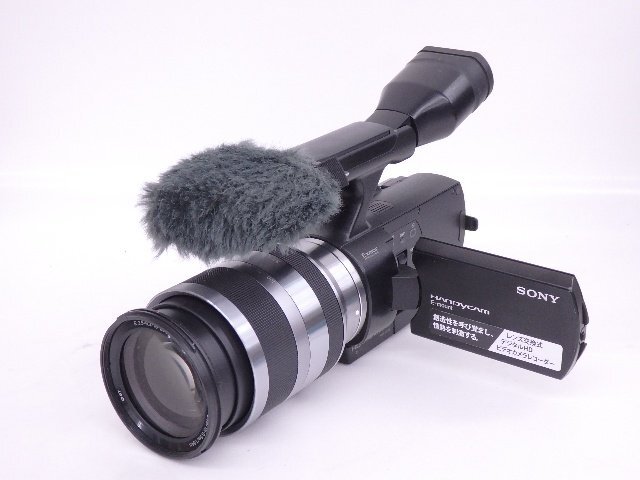 SONY/ソニー レンズ交換式デジタルHDビデオレコーダー NEX-VG10 E18-200mmレンズ付属 2010年製 説明書・元箱付 ◆ 6DDBC-4_画像3