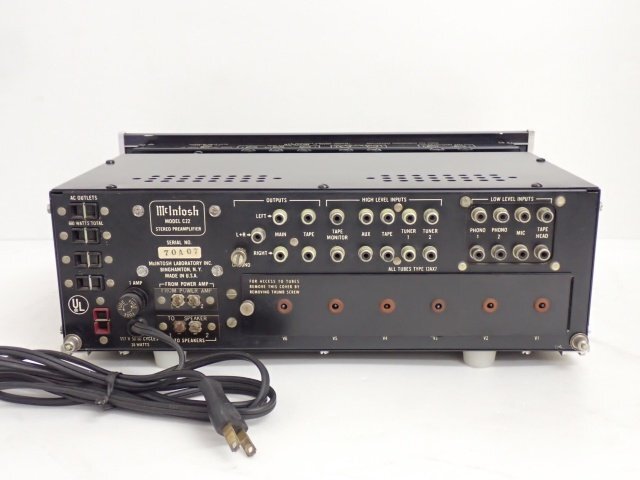 McIntosh 真空管/管球式プリアンプ/コントロールアンプ C22 オリジナル 原田産業正規輸入品 117V マッキントッシュ 元箱有 ◆ 6DBE1-1の画像4