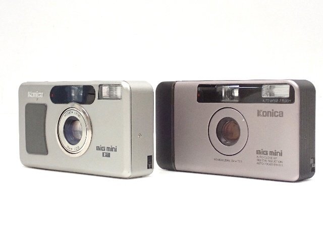 KONICA コニカ コンパクトフィルムカメラ BIG MINI / BIG MINI F ビッグミニ 2台セット ∩ 6DEC2-22の画像3