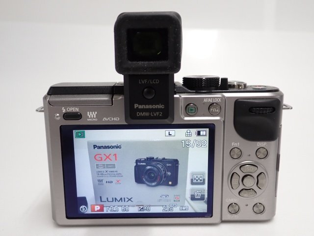 Panasonic LUMIX DMC-GX1X レンズキット ルミックス ミラーレス一眼レフカメラ DMW-LVF2付 動作品 ∬ 6DE62-15の画像5