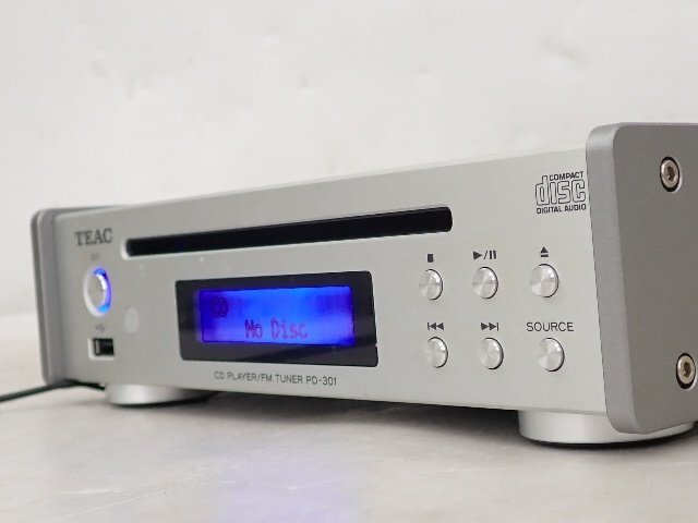 TEAC ワイドFMチューナー搭載CDプレーヤー PD-301 2020年製 ティアック ▽ 6E058-4の画像1