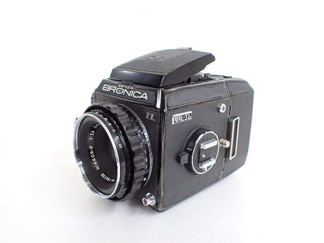 ZENZA BRONICA ゼンザブロニカ EC-TL 中判フィルムカメラ NIKKOR-P F2.8 75mm レンズセット ∴ 6DE25-1の画像3