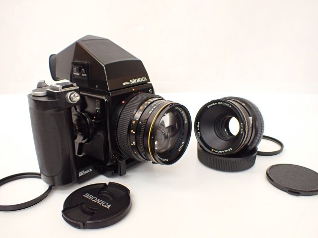 ZENZA BRONICA ゼンザブロニカ 中判フィルムカメラ SQ-Ai + レンズ2本 ZENZANON-S 80mm F2.8/150mm F3.5 □ 6DB9A-4