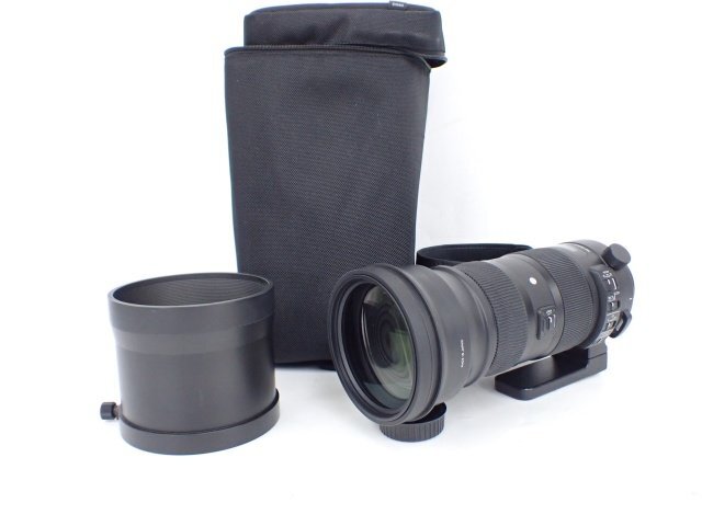 【良品】 SIGMA シグマ 150-600mm F5-6.3 DG ニコンFマウント 望遠ズームレンズ ポーチ付き △ 6DE36-1の画像1