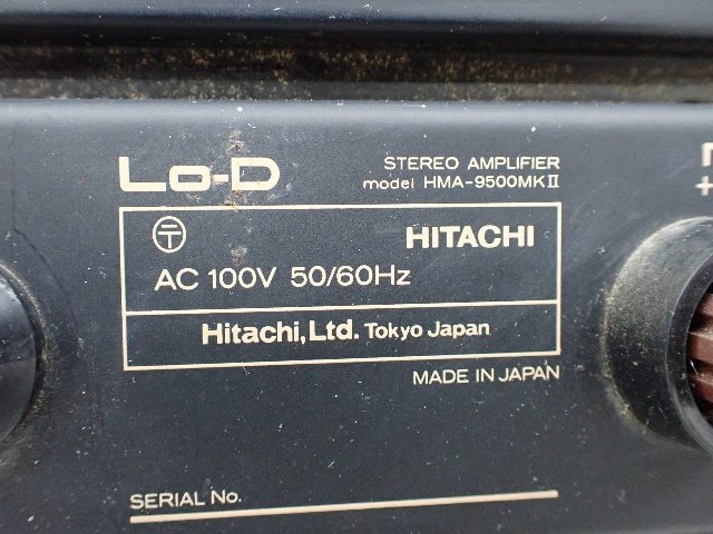 Lo-D ステレオパワーアンプ HMA-9500MKII ジャンク品 ローディー 配送/来店引取可 ▽ 6DF8D-2の画像5