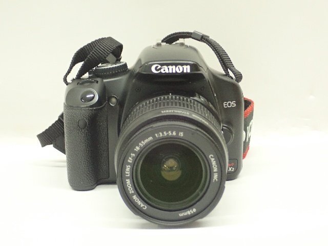 CANON キヤノン EOS Kiss X2 デジタル一眼レフカメラ 18-55mm F3.5-5.6/55-250mm F4-5.6 ダブルレンズ 説明書付き ¶ 6E16A-1の画像2