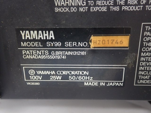 YAMAHA ヤマハ SY99 76鍵 シンセサイザー ハードケース付き 配送/来店引取可 □ 6DFC7-4の画像5