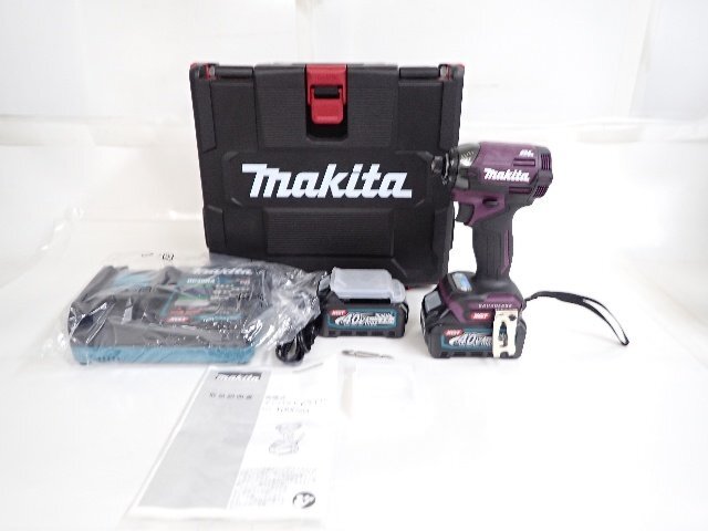 [ beautiful goods ] makita Makita TD002GDXAP rechargeable impact driver 2.5Ah 40V authentic purple instructions / case attaching * 6DF8A-2
