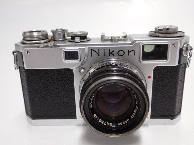Nikon S2 後期型 ブラックダイヤル + NIKKOR-H・C 5cm 50mm F2 ニコン レンジファインダーカメラ ∬ 6D7A0-11_画像1