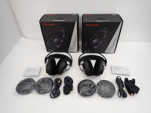 Pioneer Pioneer DJ Professional Studio monitor headphone HRM-7 2 set original box / instructions attaching - 6DF4E-12