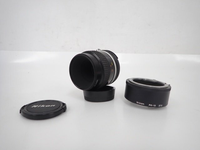 Nikon ニコン Micro-NIKKOR 55mm F2.8 Ai-S Fマウント 中間リング PK-13 付 △ 6D78F-1_画像1