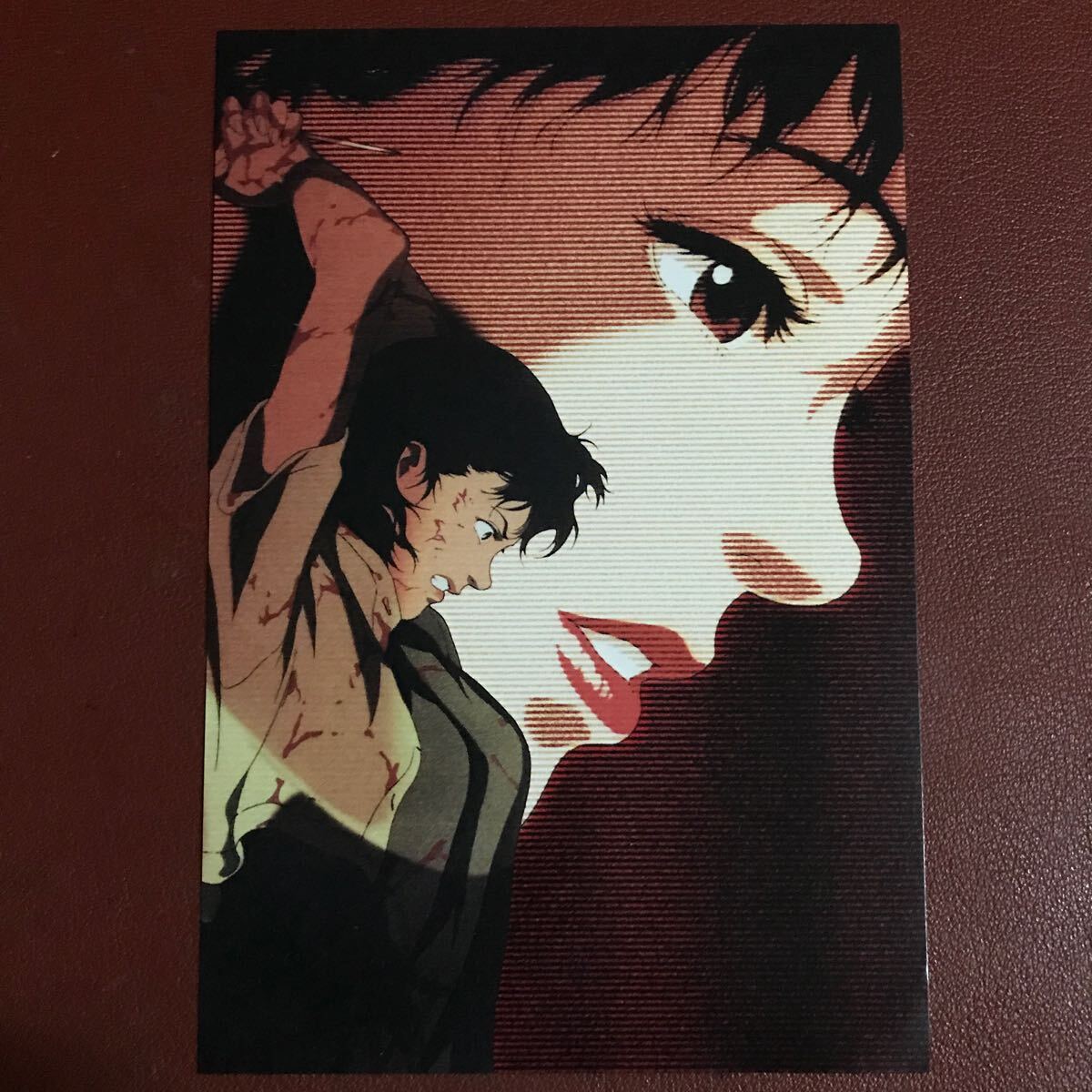 ■PERFECT BLUE パーフェクトブルー 25周年記念 プレチケ上映 非売品：ポストカード （イラストカード）今敏 レア 4/1-081の画像1