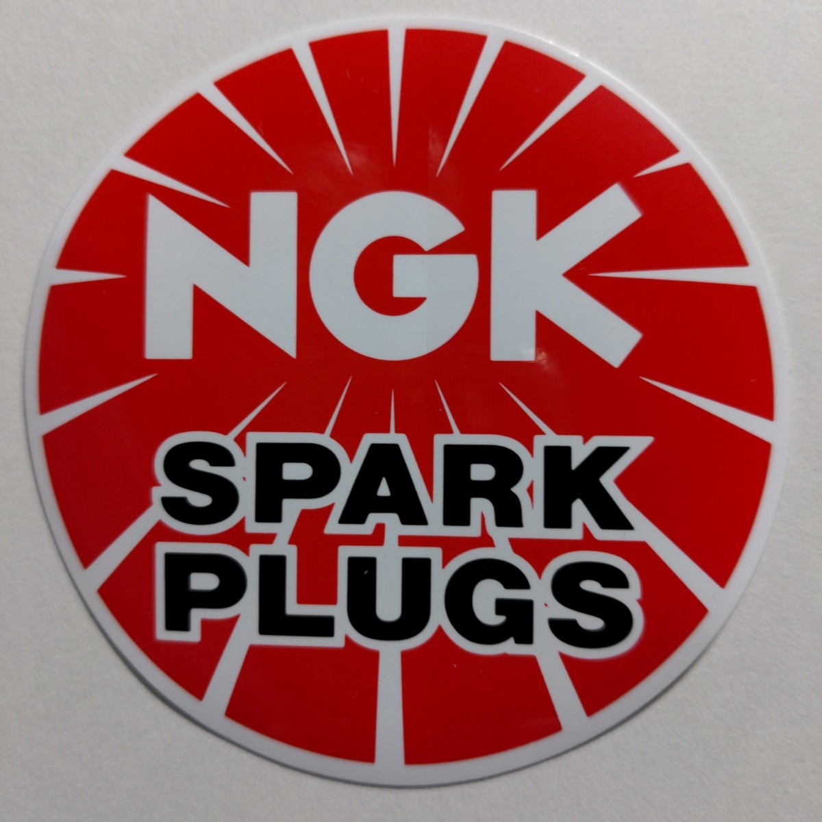 複数可 NGK スパークプラグ 丸形 9cm ステッカー NGK SPARK PLUGSの画像1