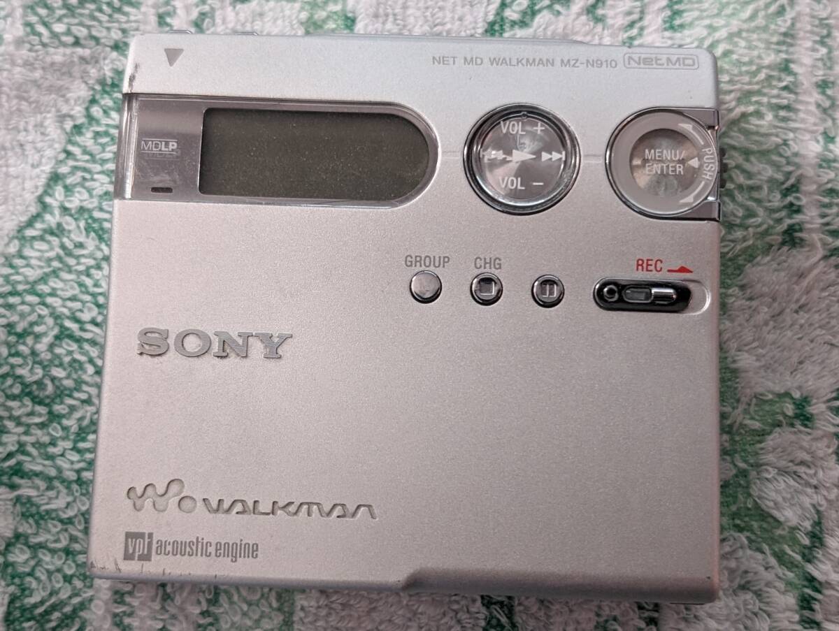 SONY MZ-N910 WALKMAN ポータブル MDレコーダー 本体のみ 現状品の画像1