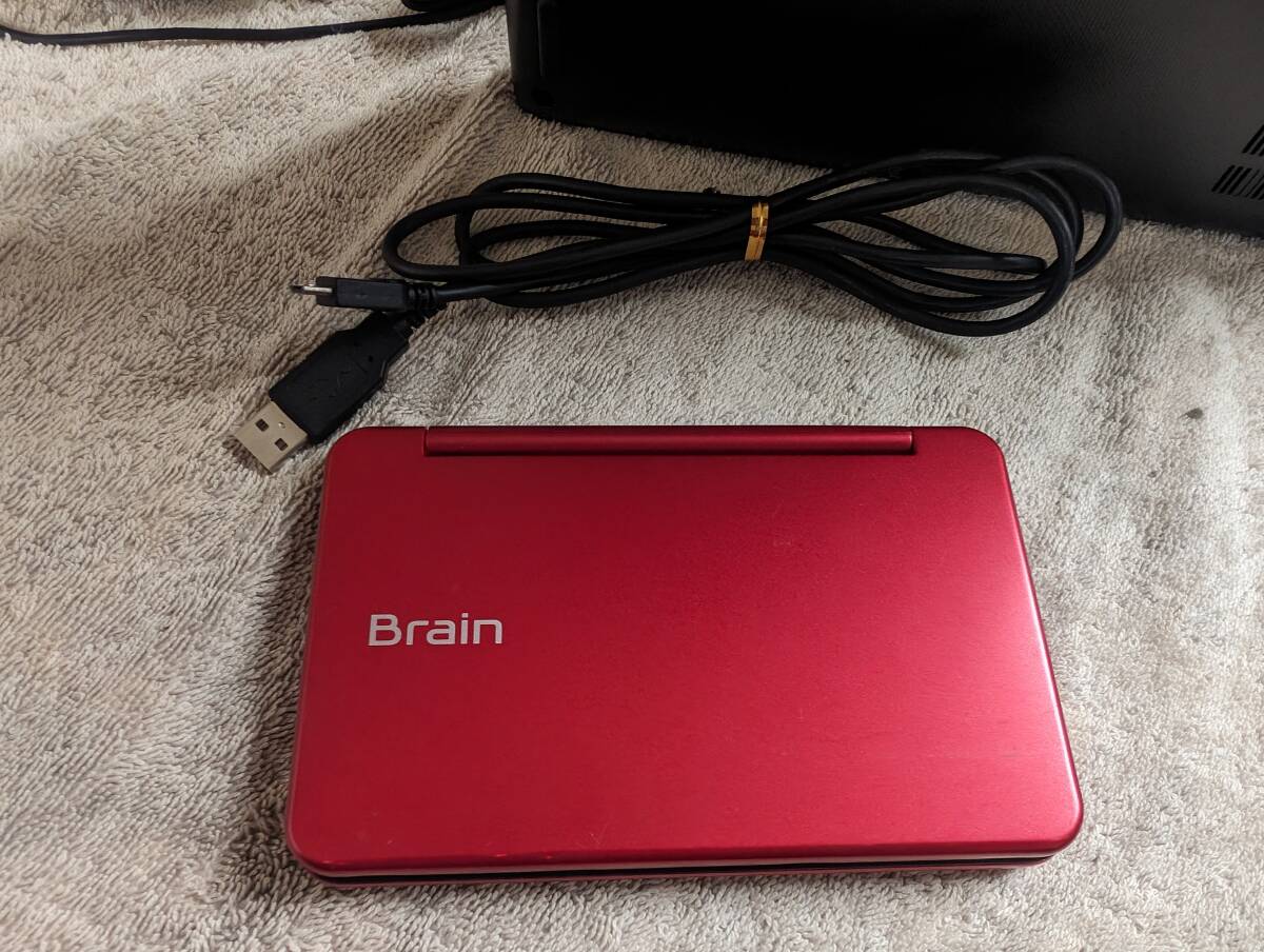 SHARP Brain 電子辞書 PW-SH5 5.5型 タッチパネル対応 レッド 赤色 動作品の画像8