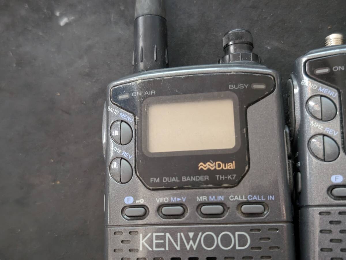 KENWOOD トランシーバー TH-K7 144Mhz/430Mhz FM DUAL BANDER 2台 無線機 まとめて 現状品の画像3