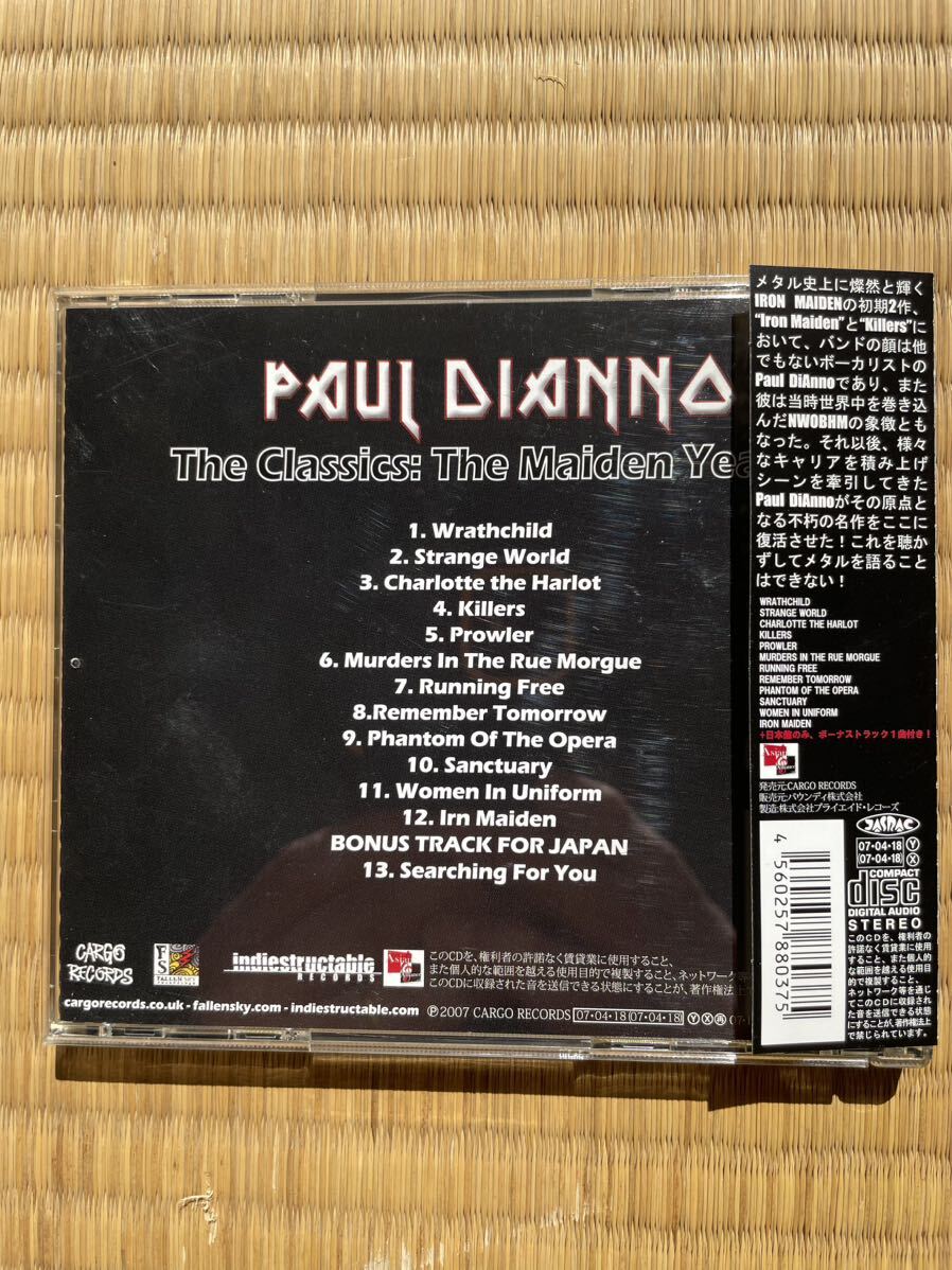 ポール・ディアノ PAUL DIANNO / The classics : The Maiden years 日本盤CD ＊ heavy metal hard rock iron maidenの画像2