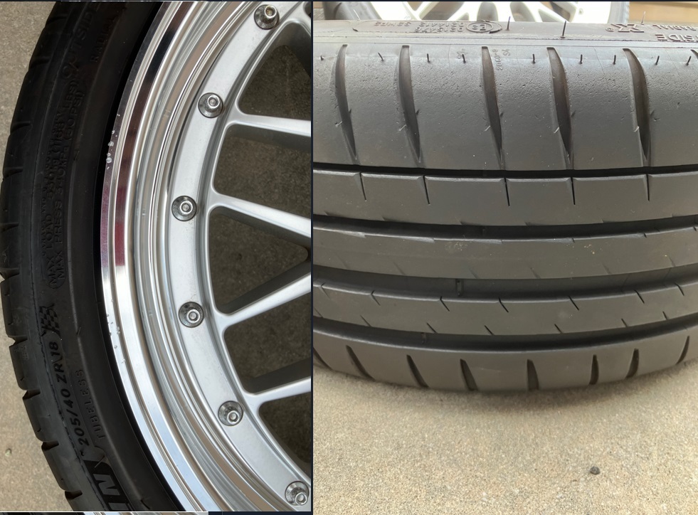 BBS LM LM275 18インチ 18×7.5J 5穴 112 ET48 MICHELIN PILOT SPORT 205 40 ZR 18 4本　セット_画像7