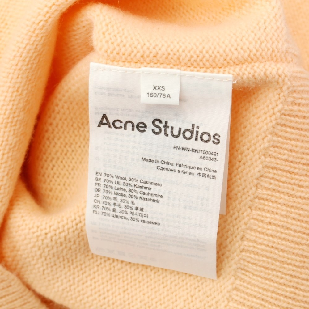 [ used ] Acne s Today oz ACNE STUDIOS wool cashmere V neck pull over knitted salmon [XXS]
