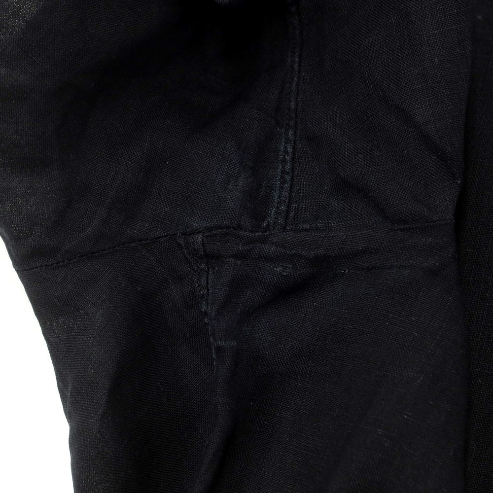 【中古】フィナモレ Finamore リネン 半袖シャツ ブラック【サイズ37】_画像7