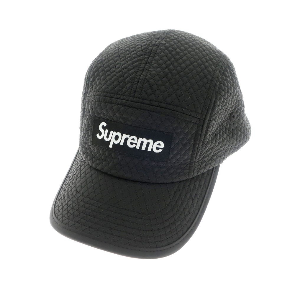 【未使用】シュプリーム Supreme 2023年秋冬 Micro Quilted Camp Cap キャンプキャップ ブラック【サイズONE SIZE（58cm）】_画像1