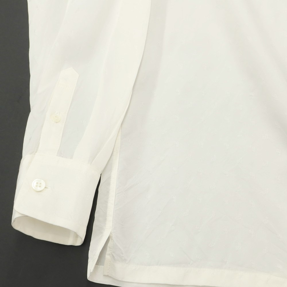 【未使用】トーガ TOGA キュプラ オープンカラー カジュアルシャツ ホワイト【サイズ44】_画像6