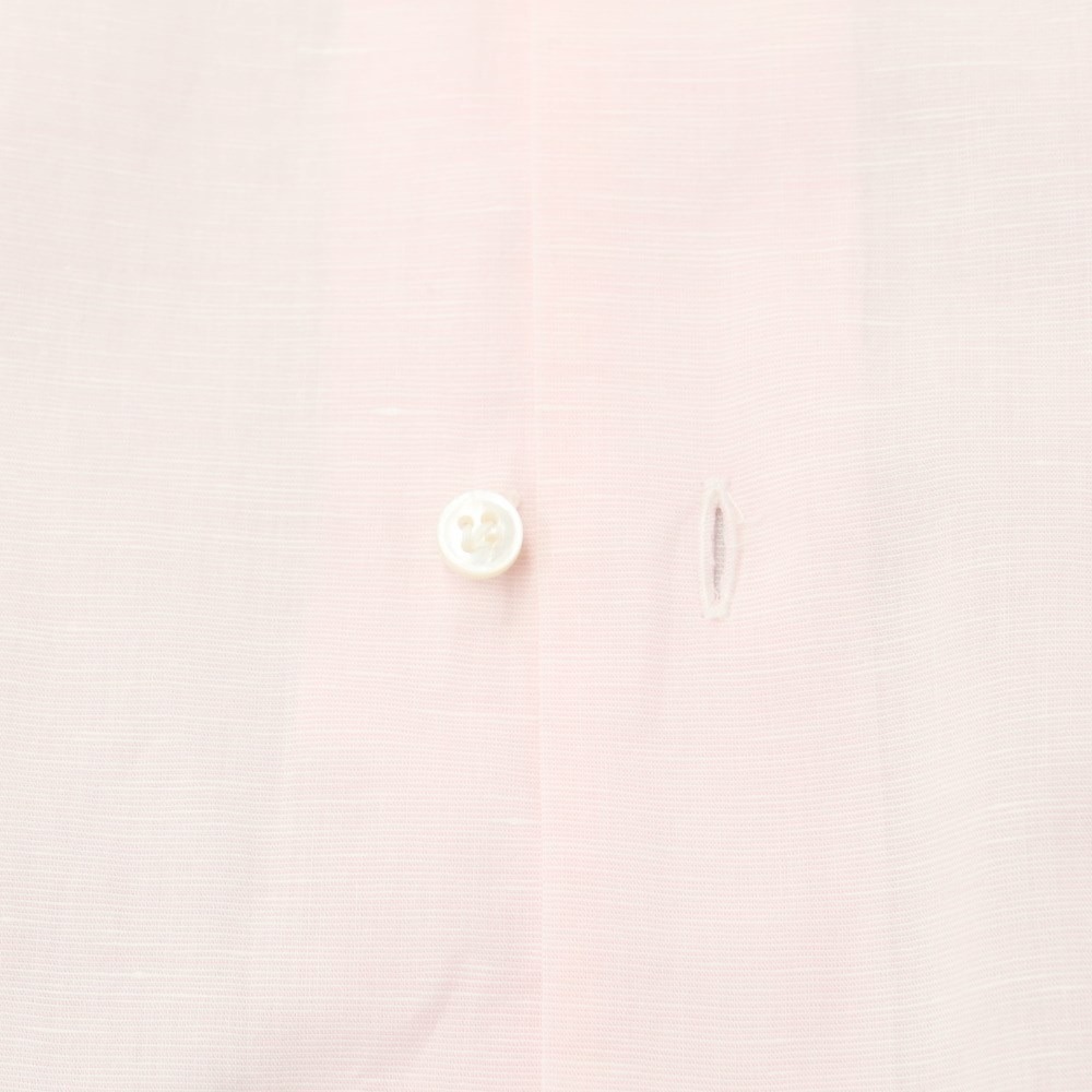 【中古】バルバ BARBA コットンリネン レギュラーカラー カジュアルシャツ ライトピンク【サイズ41】_画像4