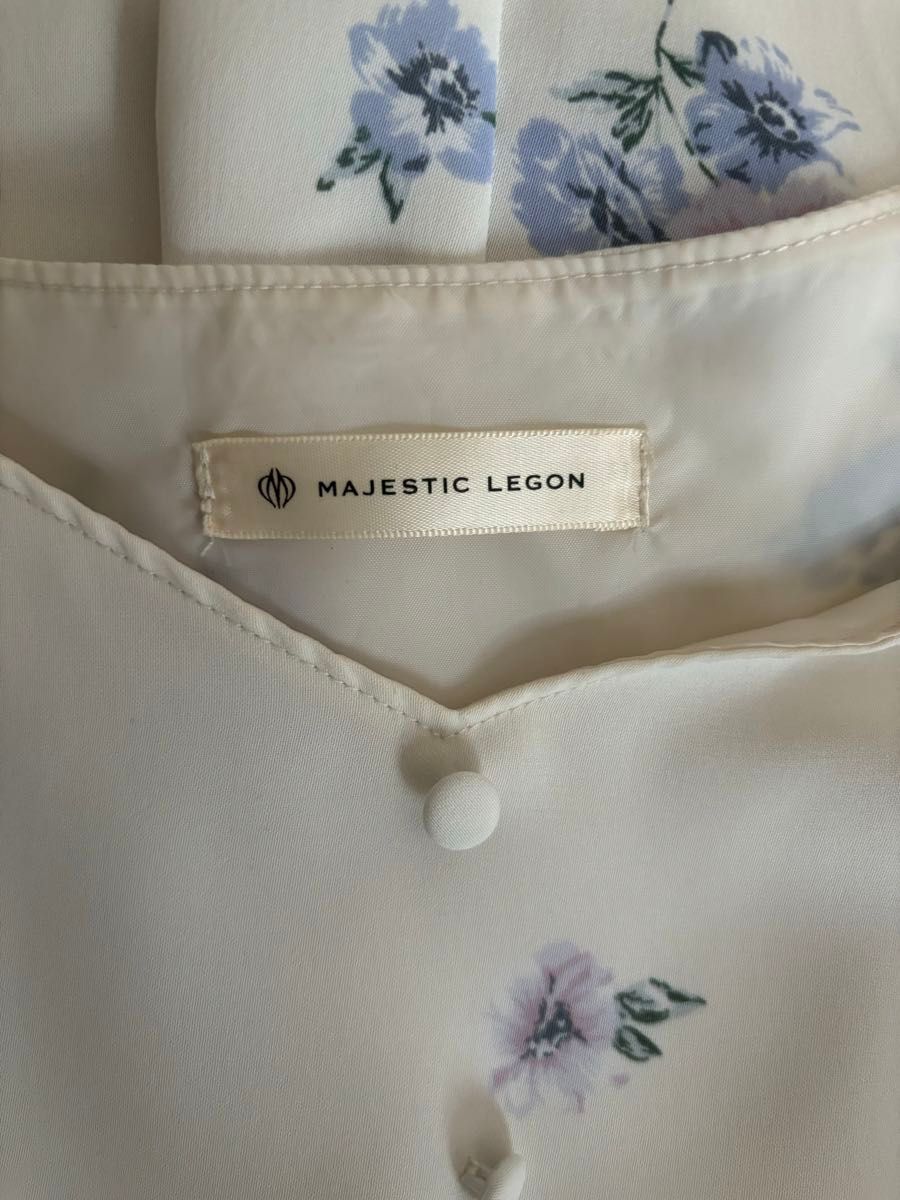 MAJESTIC LEGON  花柄の清楚系 ワンピース 半袖 Ｍサイズ