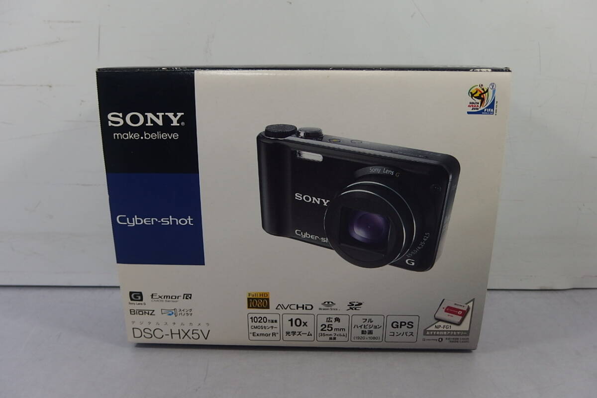 ◆未使用 SONY(ソニー) 広角光学10倍 Gレンズ搭載 デジタルカメラ Cyber-shot DSC-HX5V ブラック CMOSセンサーExmorR/GPS/BIONZの画像1