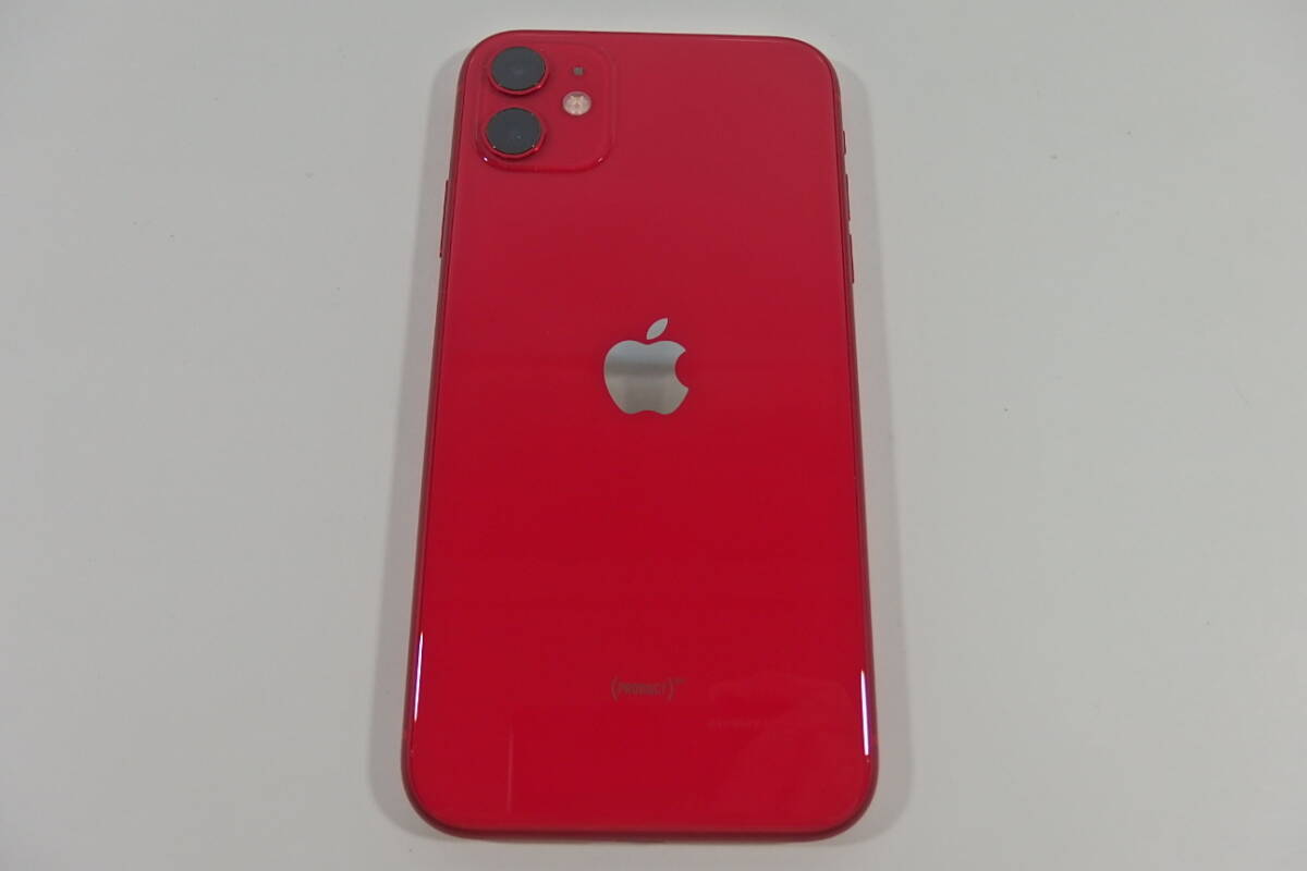 ◆外観未使用に近い Apple iPhone 11 128GB (PRODUCT)RED MWM32J/A バッテリ86% SIMフリーの画像1