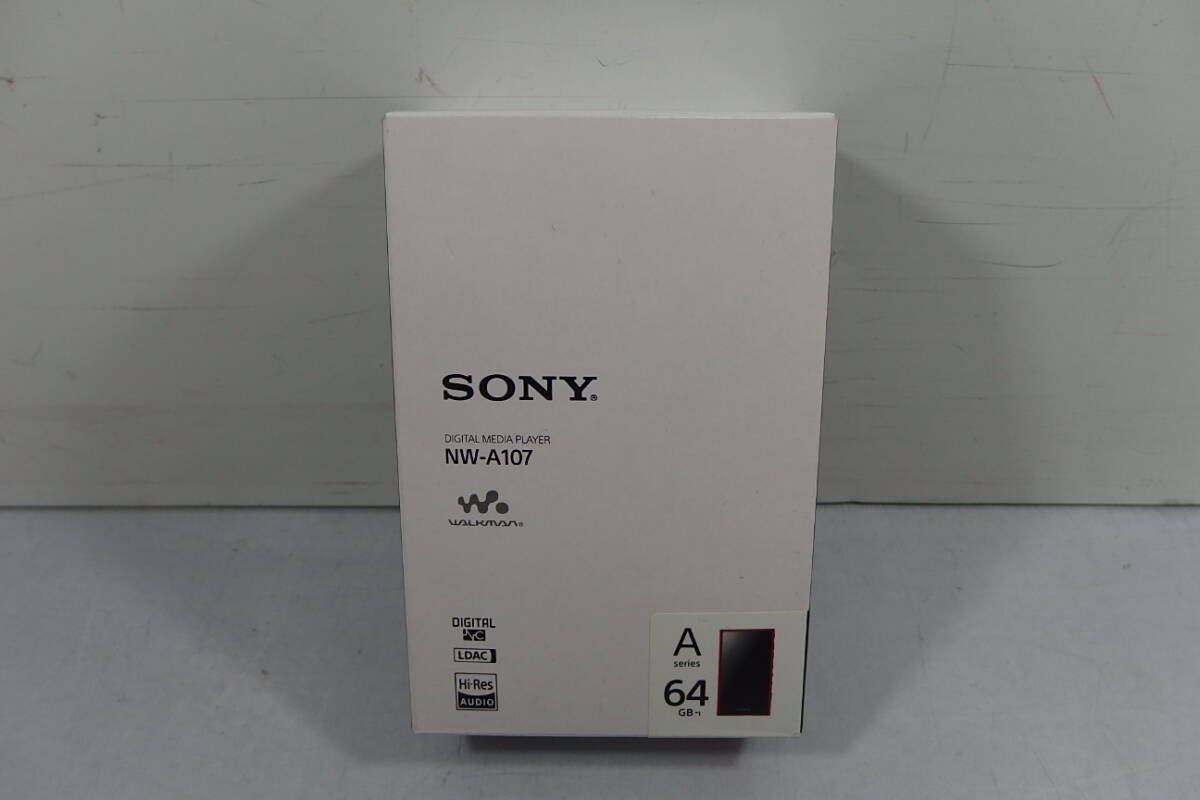◆未使用 SONY(ソニー) ハイレゾ/ノイズキャンセル/リニア ウォークマン 64GB NW-A107 レッド Bluetooth/microSD/デジタルオーディオの画像1