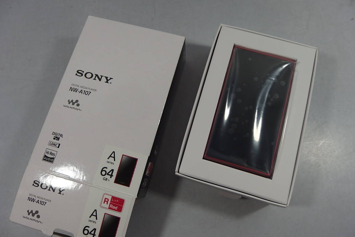 ◆未使用 SONY(ソニー) ハイレゾ/ノイズキャンセル/リニア ウォークマン 64GB NW-A107 レッド Bluetooth/microSD/デジタルオーディオの画像4