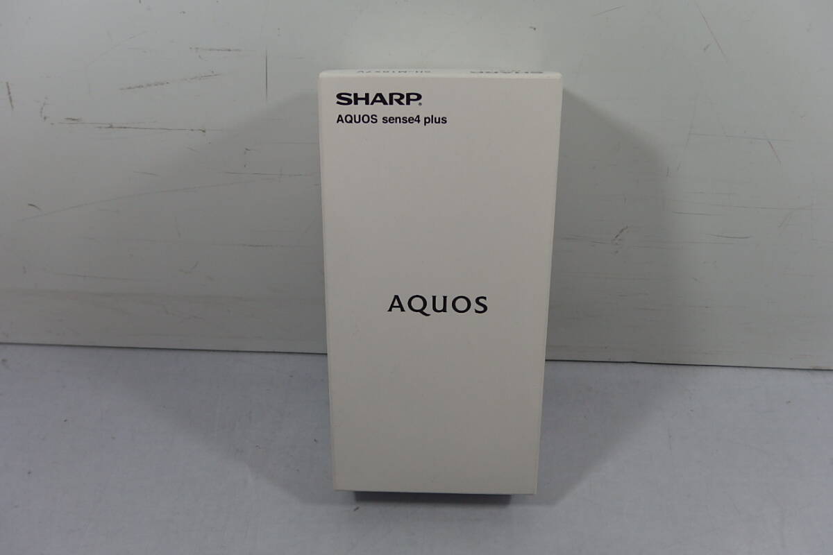 ◆未使用 SHARP(シャープ) SIMフリー スマホ ハイレゾ/防水/防塵/4眼カメラ AQUOS sense4 Plus SH-M16 パープル シムフリースマートフォンの画像1