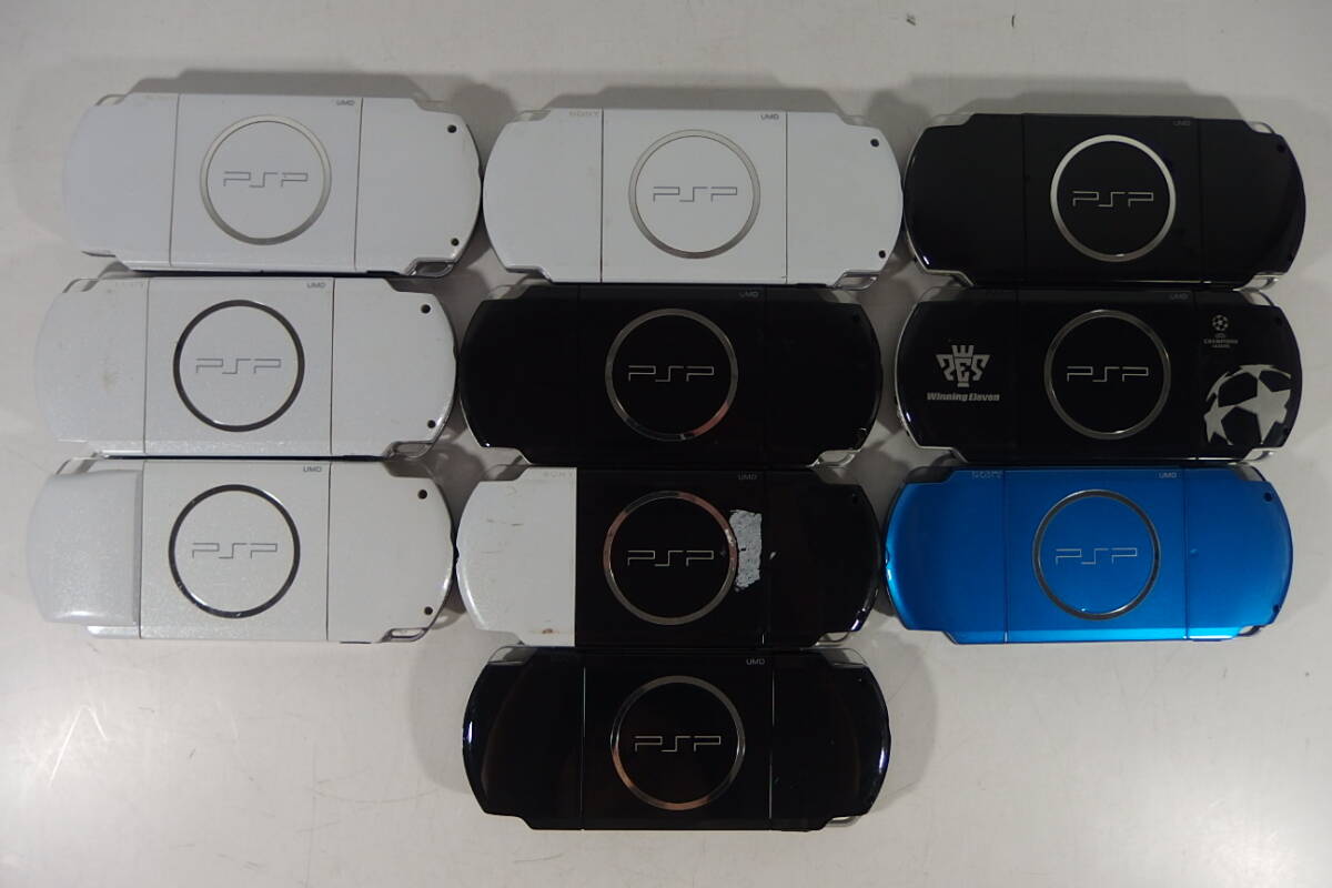 ◆SONY PSP プレイステーション・ポータブル PSP-3000 本体 まとめて10台セット ウイニングイレブン モデル含む ジャンク_画像2