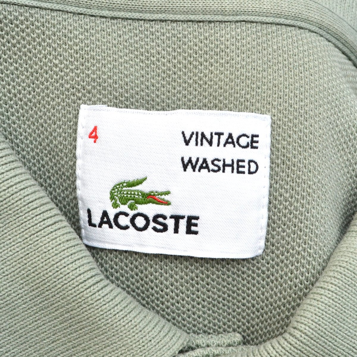 LACOSTE ラコステ カノコポロシャツ VINTAGE WASHED 長袖 メンズ 4サイズ トップス M848006の画像5