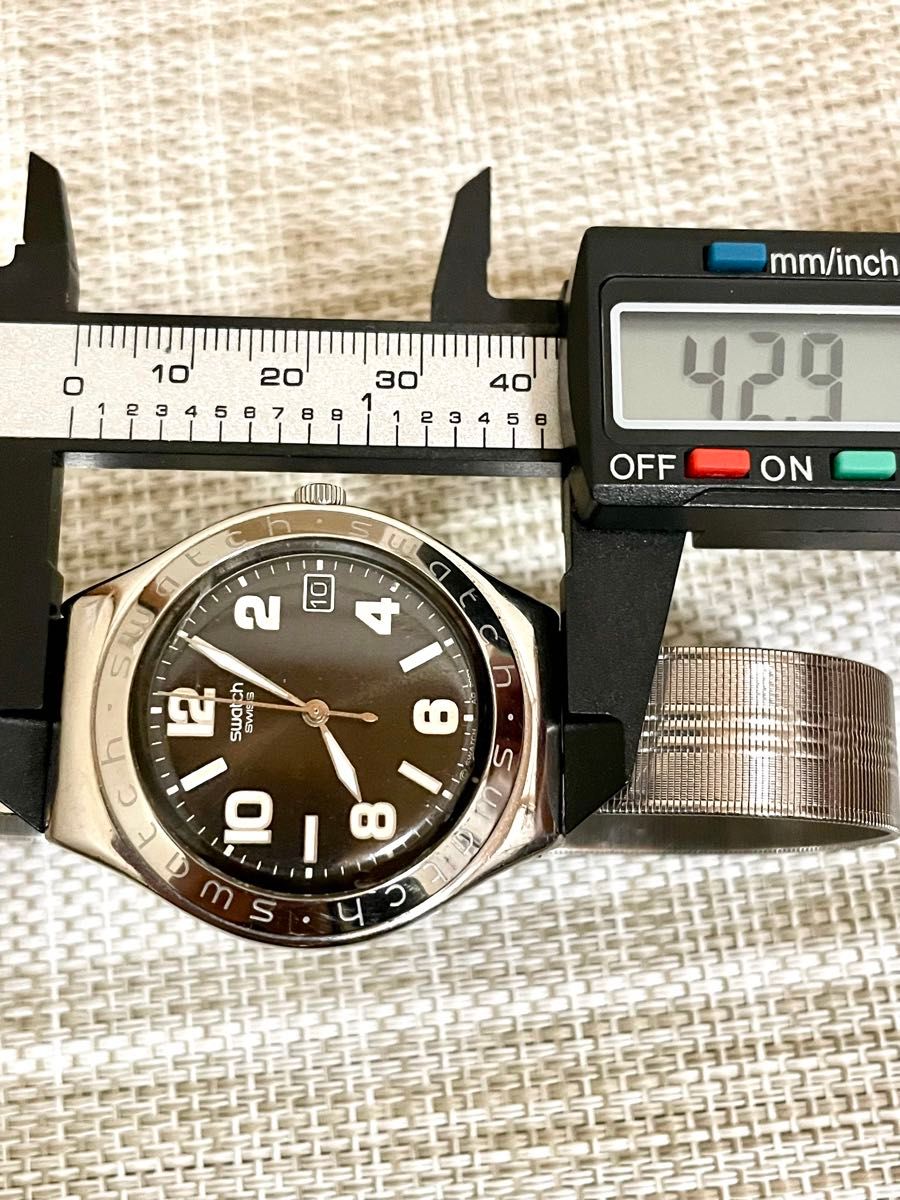 [希少ベルト:限定特価品/稼働]Swatch IRONY スウォッチ アイロニー AG2003/デイト/ドイツ製ブレス/腕時計