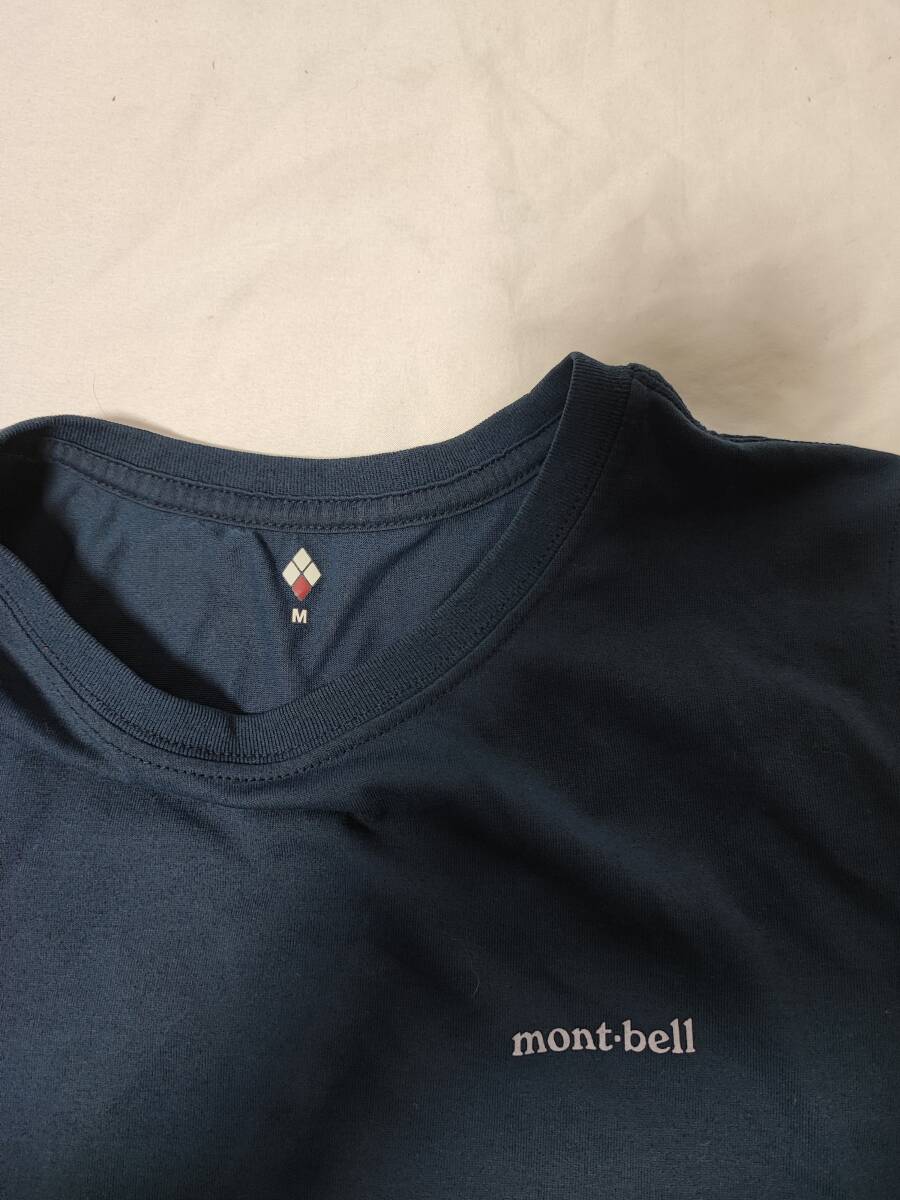 mont-bell Tシャツ 七分丈 ネイビー ドライ レディース Mの画像4