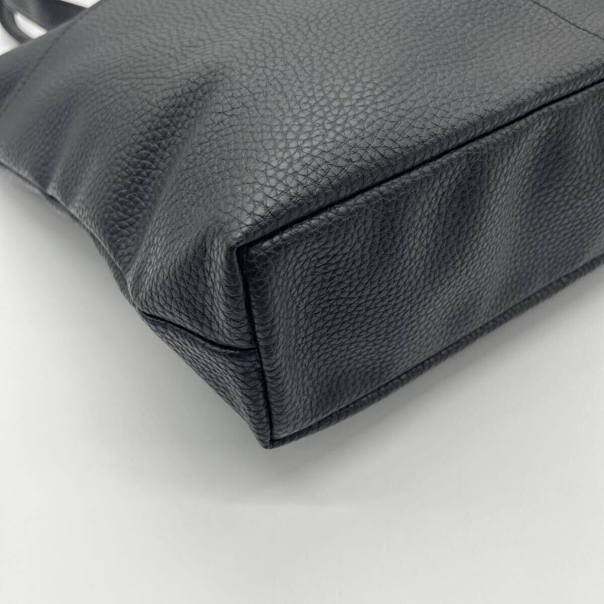 BEAMS Beams все кожа большая сумка вертикальный A4 размер место хранения плечо .. черный боковой карман морщина кожа 