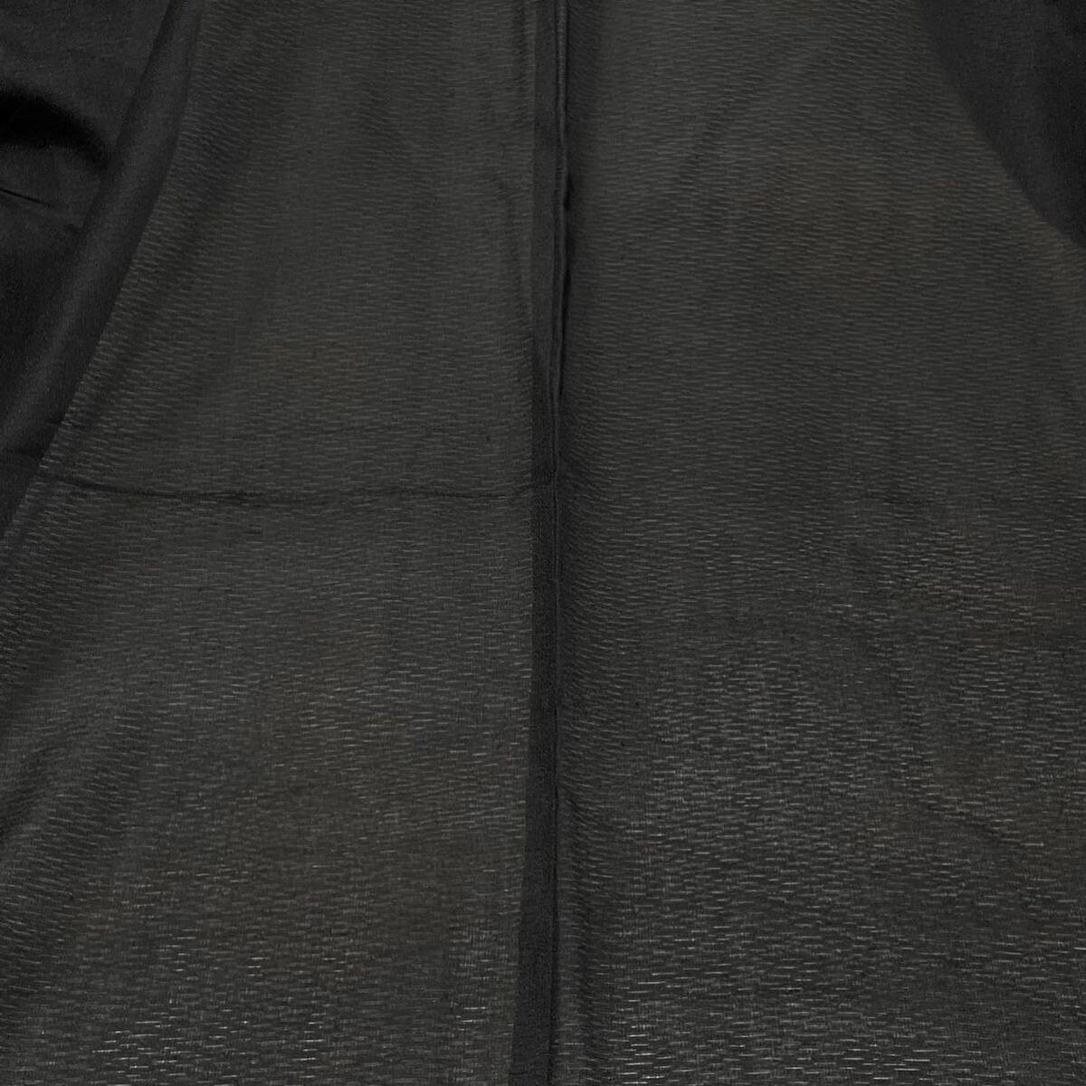 #7509 黒 羽織 夏物 黒無地 絽紗 着物 絵羽 羽織り 和 アンティーク_画像9
