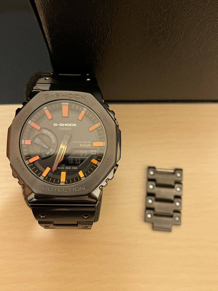 【中古品】CASIO G-SHOCK Gショック フルメタル カシオークGM-B2100BPC-1JAF タフソーラー の画像9