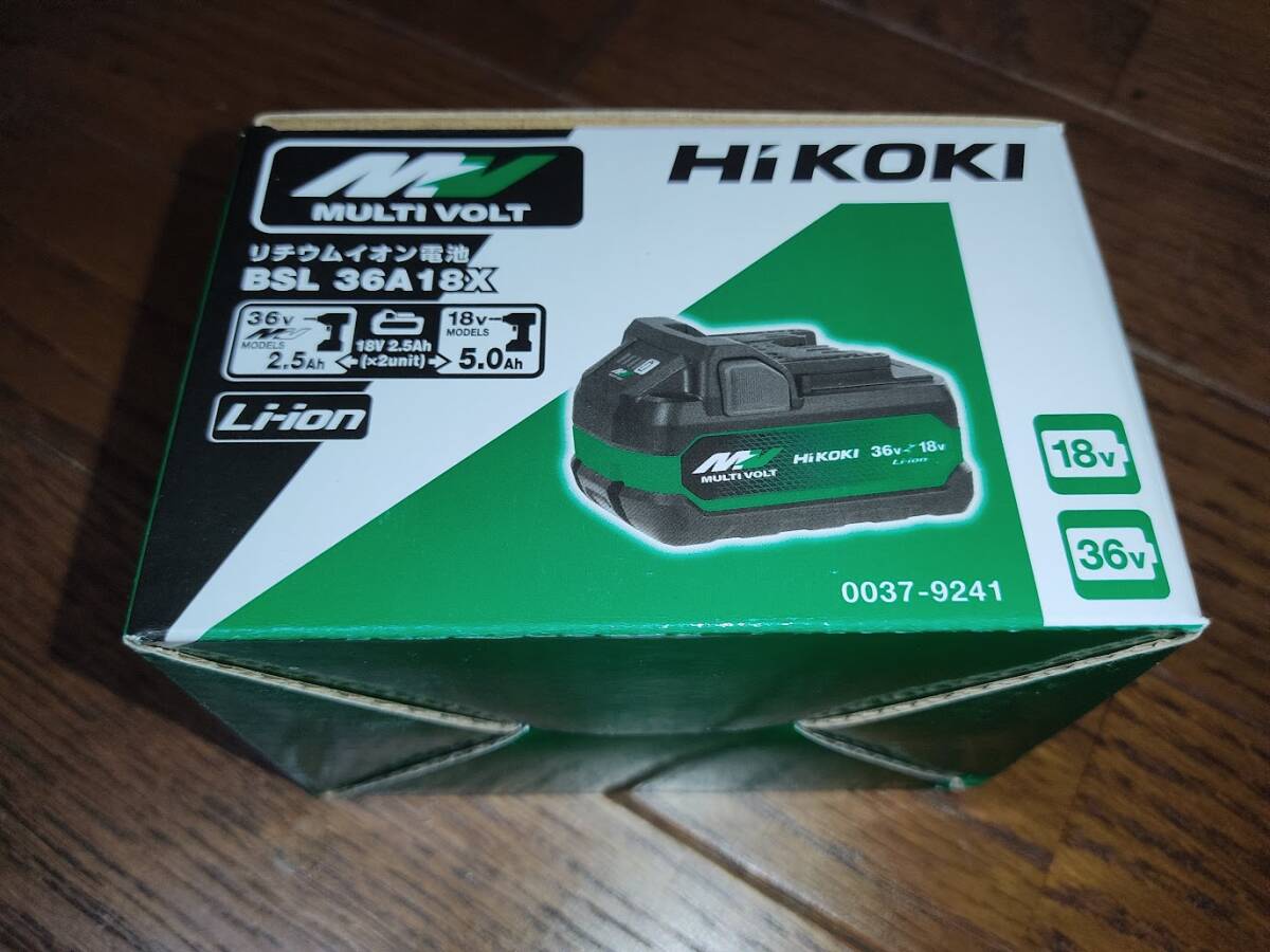 【新品・未使用】HiKOKI BSL36A18X マルチボルトバッテリー リチウムイオン電池_画像1