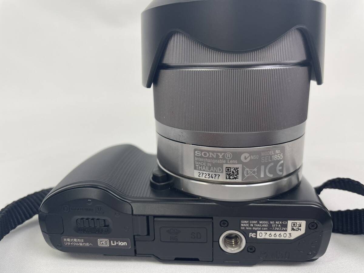 ソニー SONY α NEX-C3 デジタル 一眼レフカメラ E 3.5-5.6/18-55 OSS 0.25m/0.82ft 動作確認済 シャッター確認済 34j-4-10