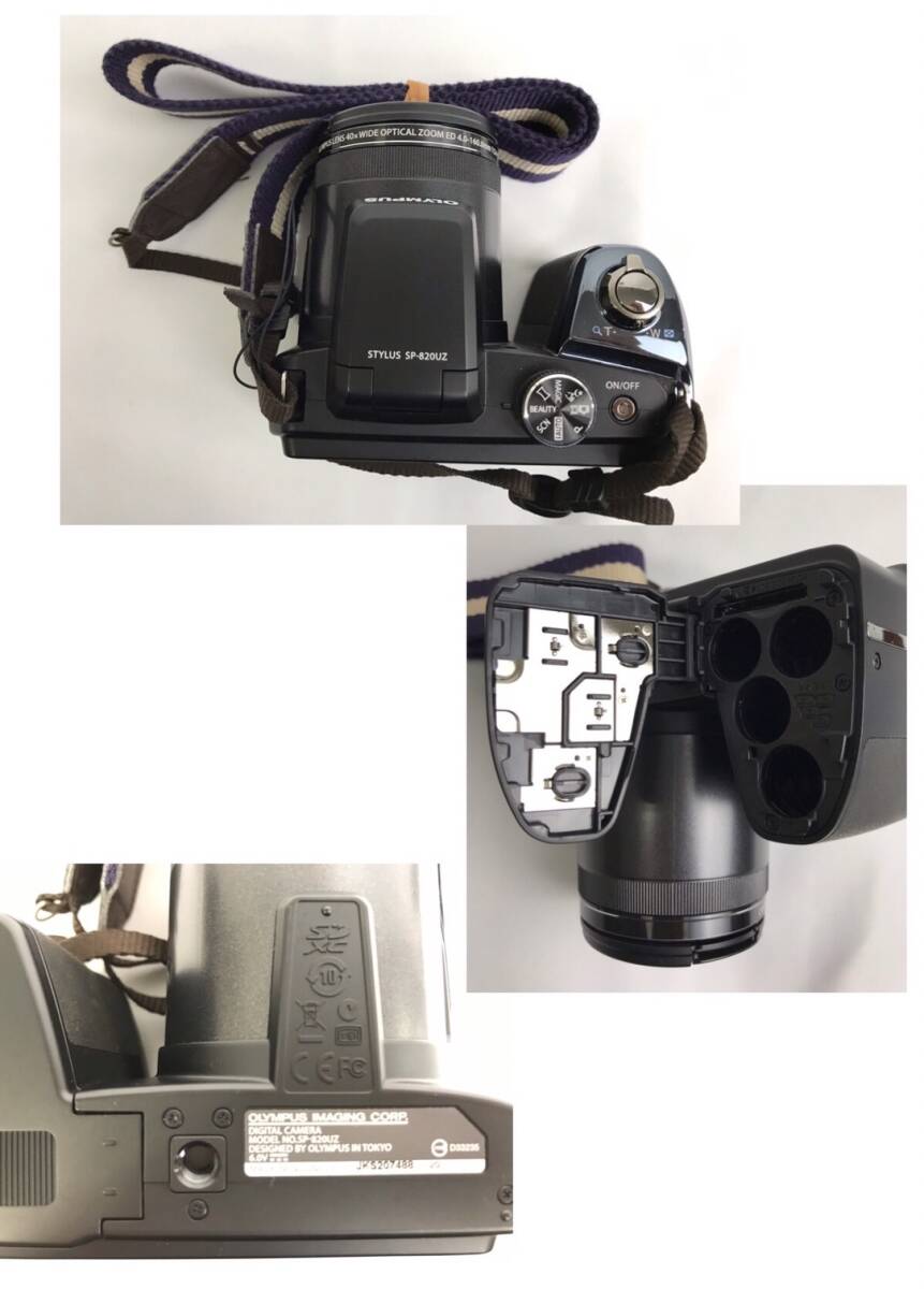 美品！動作確認済！OLYMPUS オリンパス STYLUS SP-820UZ ブラック SDカード付 4.0mm-160.0mm 1:3.4-5.7 40×WIDEZOOM カメラ 1j-3-4の画像9