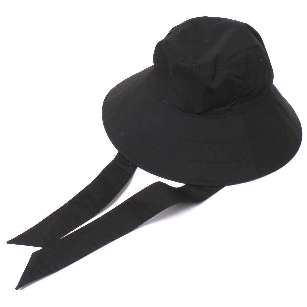 24ss【タグ付・新品・定価17,600円】KIJIMA TAKAYUKI POLY COTTON BUCKET HAT 1 BLACK W-241135-01 キジマタカユキ バケットハット_画像1