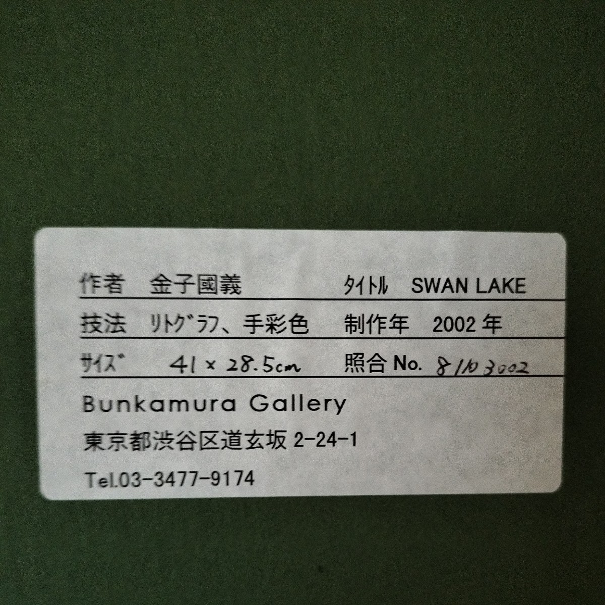 金子國義 『スワン』SWAN LAKE リトグラフ 手彩色 希少貴重 当時 金子國義 『スワン』SWAN LAKE リトグラフ 手彩色 希少貴重 当時