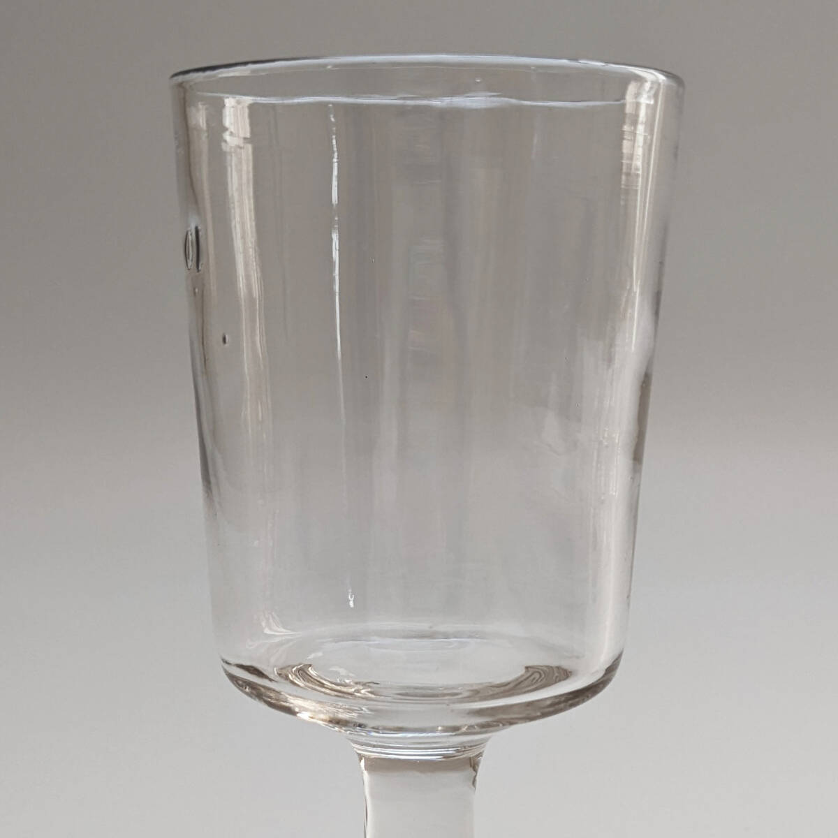 ■フランス 手吹き シンプル ビストログラス 11.3cm アンティーク 19世紀 手吹きガラス 古道具 硝子 ワイングラス 　CC_画像2