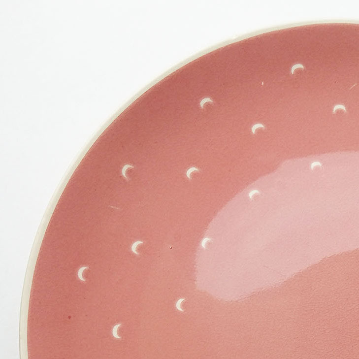 ■スージークーパー 皿 22cm クレッセント ムーン ピンク Susie Cooper  の画像2