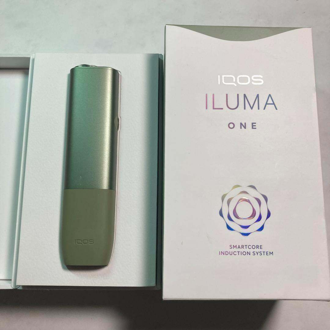 01.2330 売り切り通電確認済◎!iQOS イルマワン モスグリーン 本体 アイコス 電子タバコ 加熱式タバコ_画像1